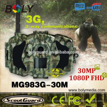 Nova 3G GMS GPRS MMS 30MP e 1080 P FHD Bolyguard MG983G-30M câmera de caça à prova d &#39;água